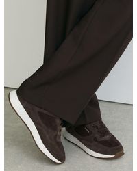 Reiss - Bonded-Leather Lightweight Runner Trainers - Lyst