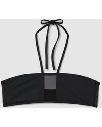 Calvin Klein - Calvin Black Underwear Mesh Halterneck Bikini Top - Lyst