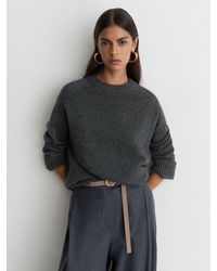 Reiss - Wool-Cashmere Crew-Neck Raglan Jumper - Lyst