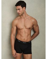 Reiss - Heller - Black Three Pack Of Cotton Blend Boxers, S - Lyst