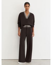 Reiss - Petite Premium Interlock Stripe-Waist Joggers - Lyst