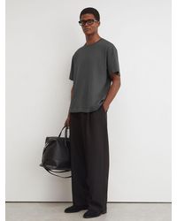 Reiss - Tate - Washed Black Tate Cotton Garment-dyed Oversized T-shirt, S - Lyst