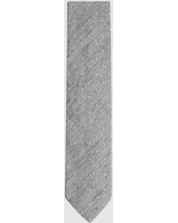 Reiss - Levanzo - Soft Grey Silk Textured Polka Dot Tie, - Lyst