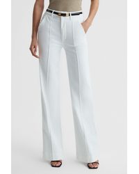 PAIGE - High Rise Wide Leg Trousers - Lyst
