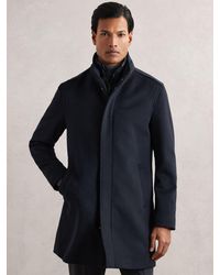 Reiss - Wool-Blend Gilet-Insert Coat - Lyst