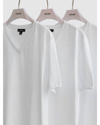 Reiss - Dayton Pack-Pack Cotton V-Neck Tailored-Fit T-Shirts - Lyst