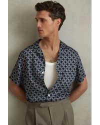 Reiss - Tintipan Short Sleeve Cuban Flower Shirt - Lyst