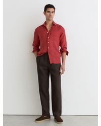 Reiss - Linen Relaxed-Fit Drawstring Trousers - Lyst