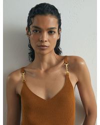 ATELIER - Silk-Blend Rib-Knit Cami - Lyst
