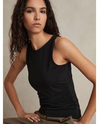 Reiss - Ruched-Side Jersey Top - Lyst