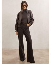 Reiss - Petite Patch-Pocket Flared Jeans - Lyst