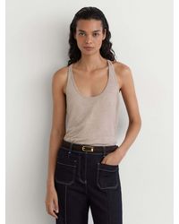 Reiss - Linen Racer-Back Vest - Lyst