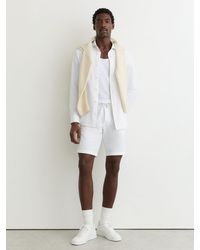 Reiss - Ajay - White Seersucker Drawstring Shorts, 38 - Lyst