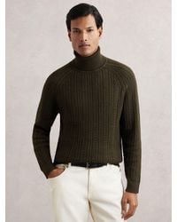 Reiss - Cable-Knit Roll-Neck Jumper With Wool - Lyst