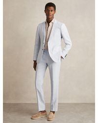 Reiss - Slim Fit Linen Trousers - Lyst