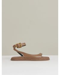 Reiss - Leather Plait Detail Sandals, - Resort & Holiday Wear - Lyst