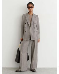Reiss - Petite Wool-Blend Double-Breasted Blazer - Lyst