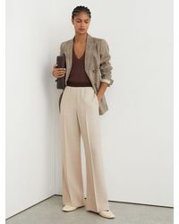 Reiss - Wilde Wide-Leg Elasticated-Waist Trousers - Lyst