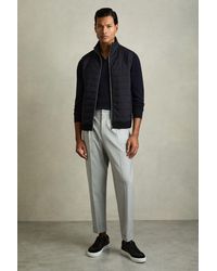 Reiss - William Padded Pu And Knitted Gilet - Lyst