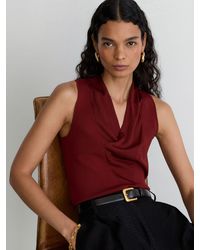 Reiss - Cowl-Neck Knitted Sleeveless Top - Lyst