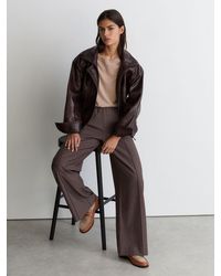 Reiss - Leather And Suede Penny Loafers - Lyst