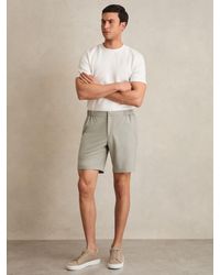 Reiss - Deck - Sage Green Drawstring Chinos Shorts, 30 - Lyst
