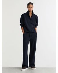 Reiss - Petite Premium Interlock Wide-Leg Joggers - Lyst