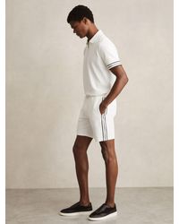 Reiss - Textured Tape Drawstring Shorts - Lyst