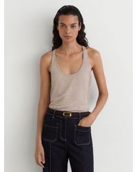 Reiss - Linen Racer-Back Vest - Lyst