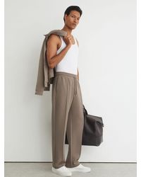 Reiss - Premium Interlock Straight-Leg Joggers - Lyst