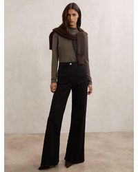 Reiss - Lyocell-Blend Funnel-Neck Top - Lyst