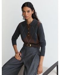 Reiss - Evie - Grey Suede Curved-buckle Belt, M (us 8-10) - Lyst