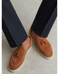 Reiss - Suede Tassel Loafers - Lyst