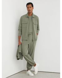 Reiss - R-Flex Stretch-Twill Zip-Through Overshirt - Lyst