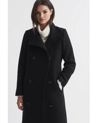 Reiss - Blair Double-breasted Wool-blend Coat - Lyst
