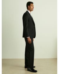 Reiss - Poker - Black Satin Stripe Modern Fit Tuxedo Trousers - Lyst