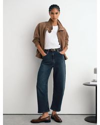 Reiss - Barrel-Leg Jeans - Lyst