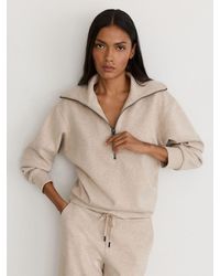 Reiss - Herringbone Half-Zip Sweatshirt - Lyst