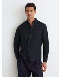Reiss - Cotton Flannel Button-Down Shirt Regular-Fit - Lyst