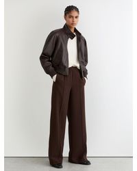 Reiss - Wide-Leg Elasticated-Waist Trousers - Lyst