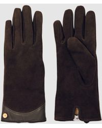 Reiss - Leather-Trim Gloves, M & L - Lyst