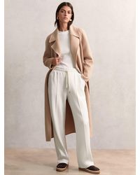 Reiss - Petite Premium Interlock Wide-Leg Joggers - Lyst