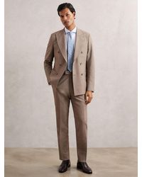 Reiss - Slim-Fit Textured Suit Trousers With Wool - Lyst