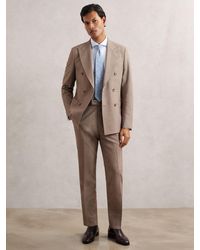 Reiss - Slim-Fit Textured Suit Trousers With Wool - Lyst