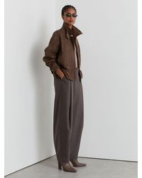 Reiss - Petite Suede Relaxed-Fit Jacket - Lyst