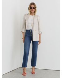 Reiss - Straight-Leg Cropped Jeans - Lyst