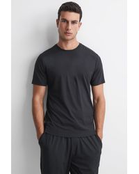 Reiss - Holt - Charcoal Jersey Crew Neck Short Sleeve T-shirt - Lyst
