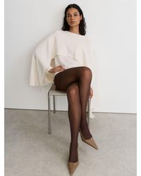 Reiss - Talitha - Chocolate Coloured 40 Denier Tights, S-m (us 4-10) - Lyst