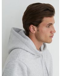 Reiss - Heavyweight Cotton-Blend Relaxed-Fit Hoodie - Lyst