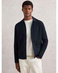 Reiss - Fitzgerald Button-Through Cardigan With Pockets - Lyst
